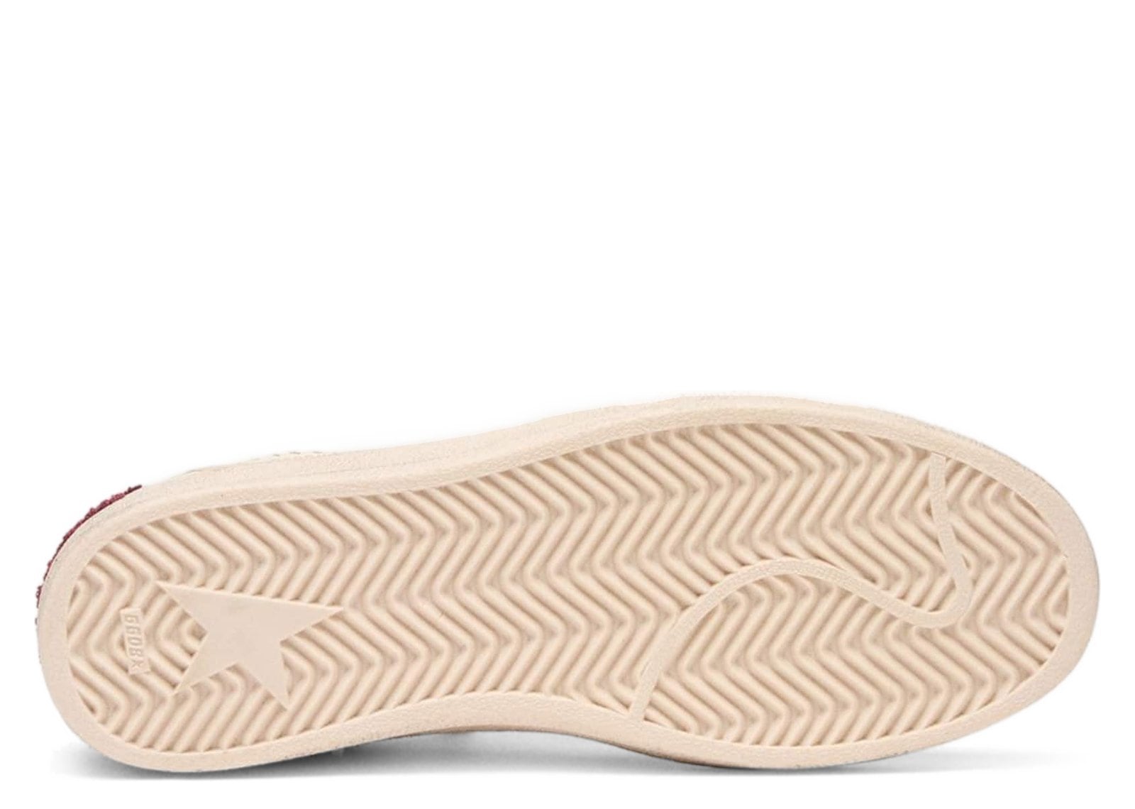 Golden Goose Ball-Star LTD Cream Nappa Burgundy Star Silver Suede Heel Tab (W) - görsel 4