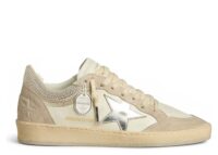 Golden Goose Ball-Star LTD Nappa Suede Silver Star Swarovski Crystals (W)