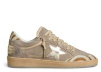 Golden Goose Ball-Star LTD Suede Metallic Leather Star Zebra Pony Skin Heel Tab (W)