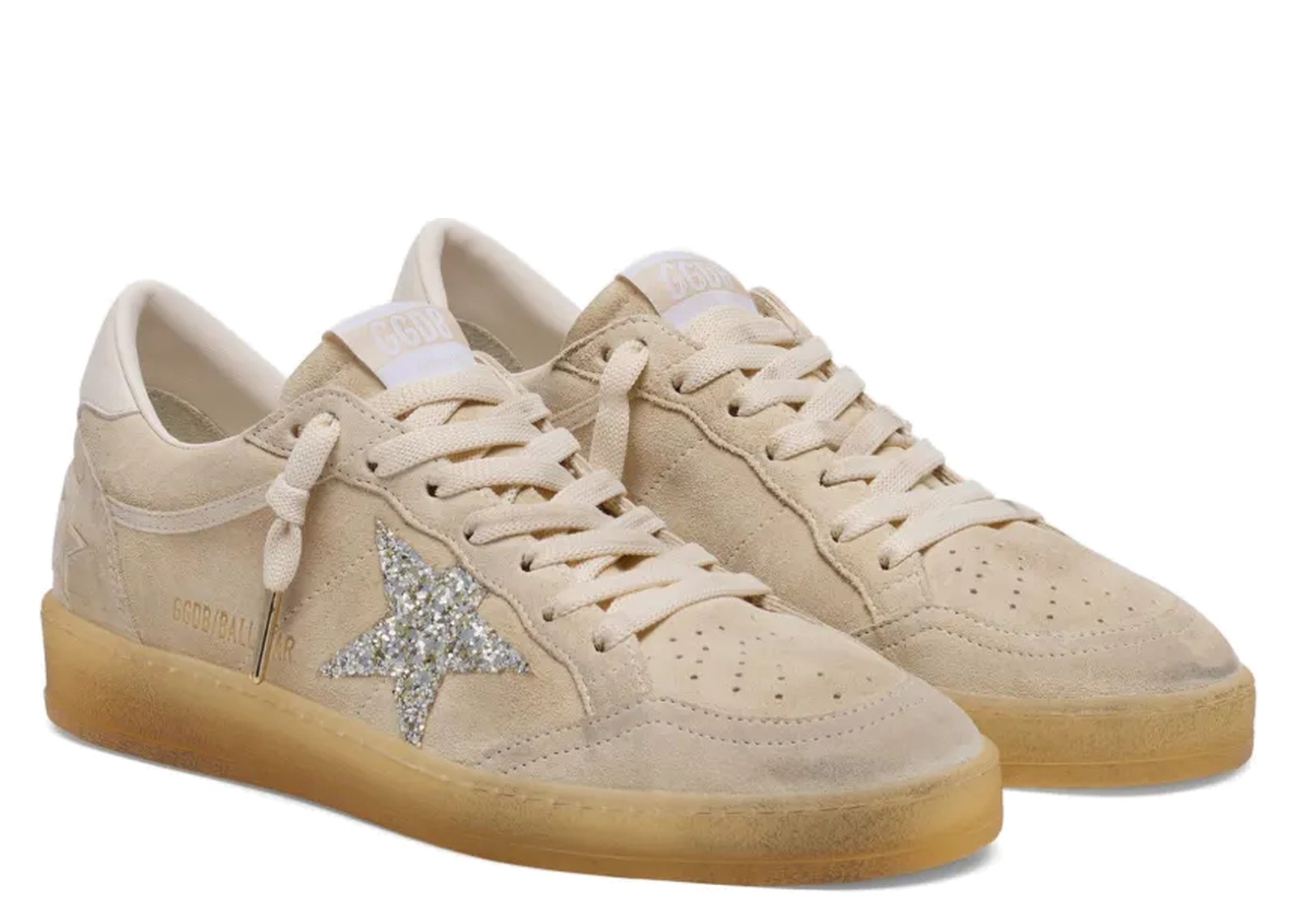 Golden Goose Ball-Star Pearl Suede Silver Glitter Star (W) - görsel 2