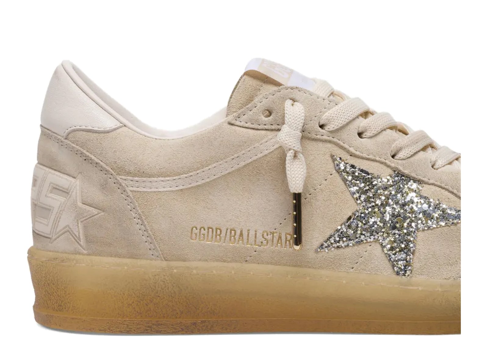 Golden Goose Ball-Star Pearl Suede Silver Glitter Star (W) - görsel 5