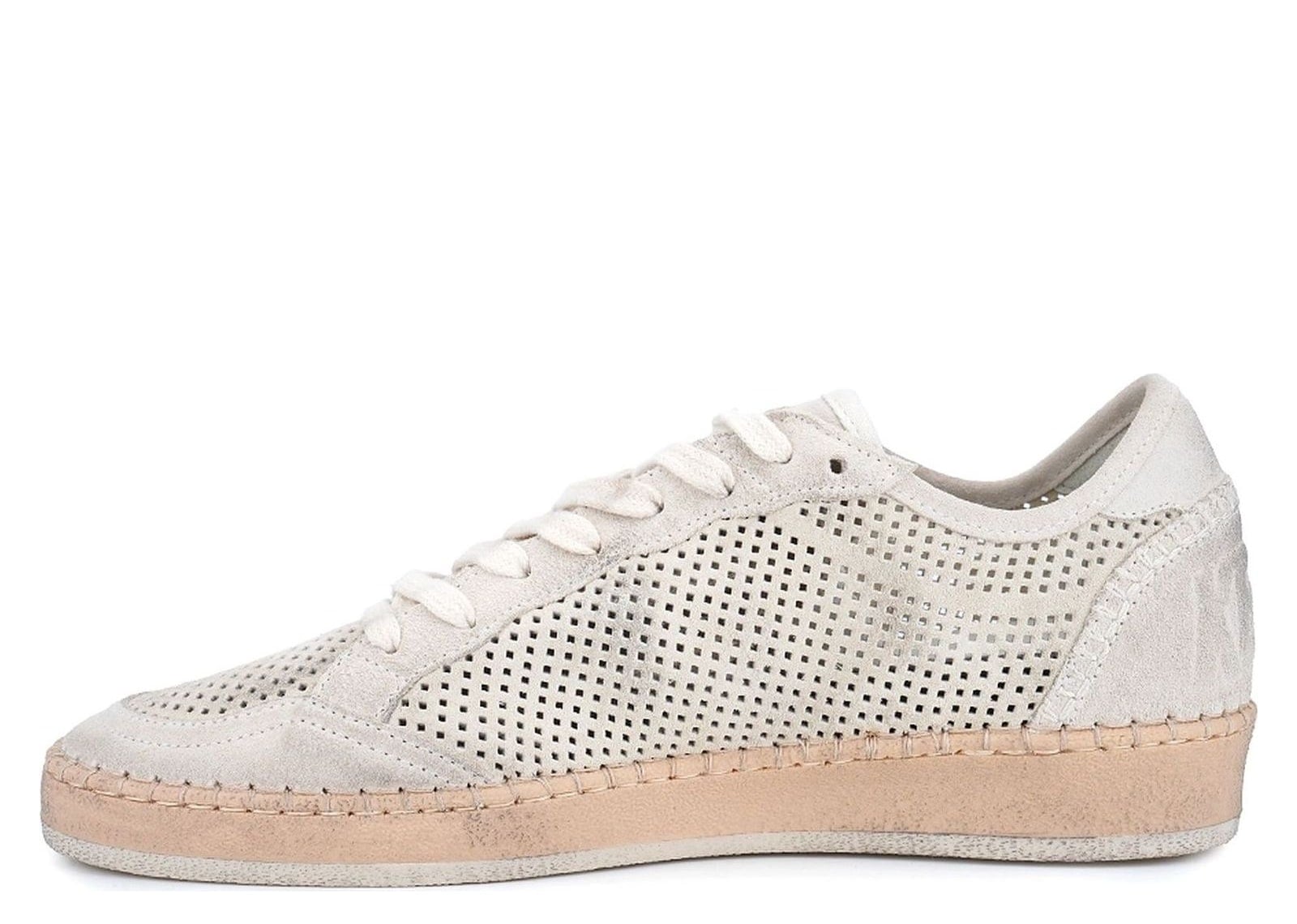 Golden Goose Ball Star Perforated Beige Suede Tone-on-Tone Star - görsel 3