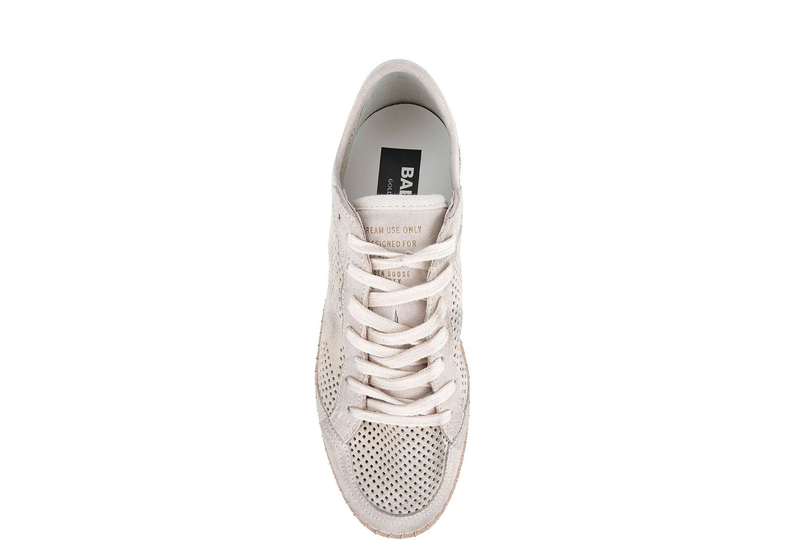 Golden Goose Ball Star Perforated Beige Suede Tone-on-Tone Star - görsel 5
