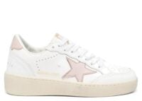 Golden Goose Ball-Star Pink Nubuck Star Heel Tab (W)