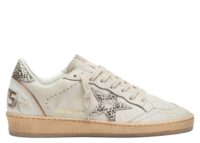 Golden Goose Ball-Star White Leather Animal-Print Pony Skin Star (W)