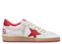Golden Goose Ball Star White Leather Red Star Red Heel Tab