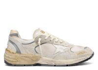 Golden Goose Dad-Star Beige Suede Mesh White Star Beige Heel Tab