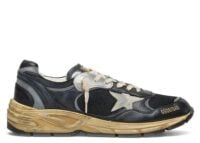 Golden Goose Dad-Star Black Silver Mesh Nappa Ice-Gray Star (W)