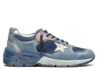 Golden Goose Dad-Star Denim Blue Suede Silver Leather Star (W)
