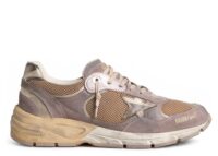 Golden Goose Dad-Star Lilac Suede Mesh Laminated Leather Star Heel Tab (W)
