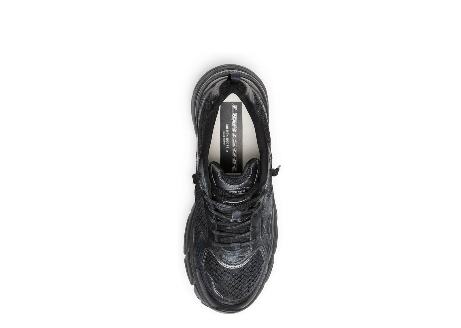 Golden Goose Lightstar Black Leather Mesh Black Star - görsel 3