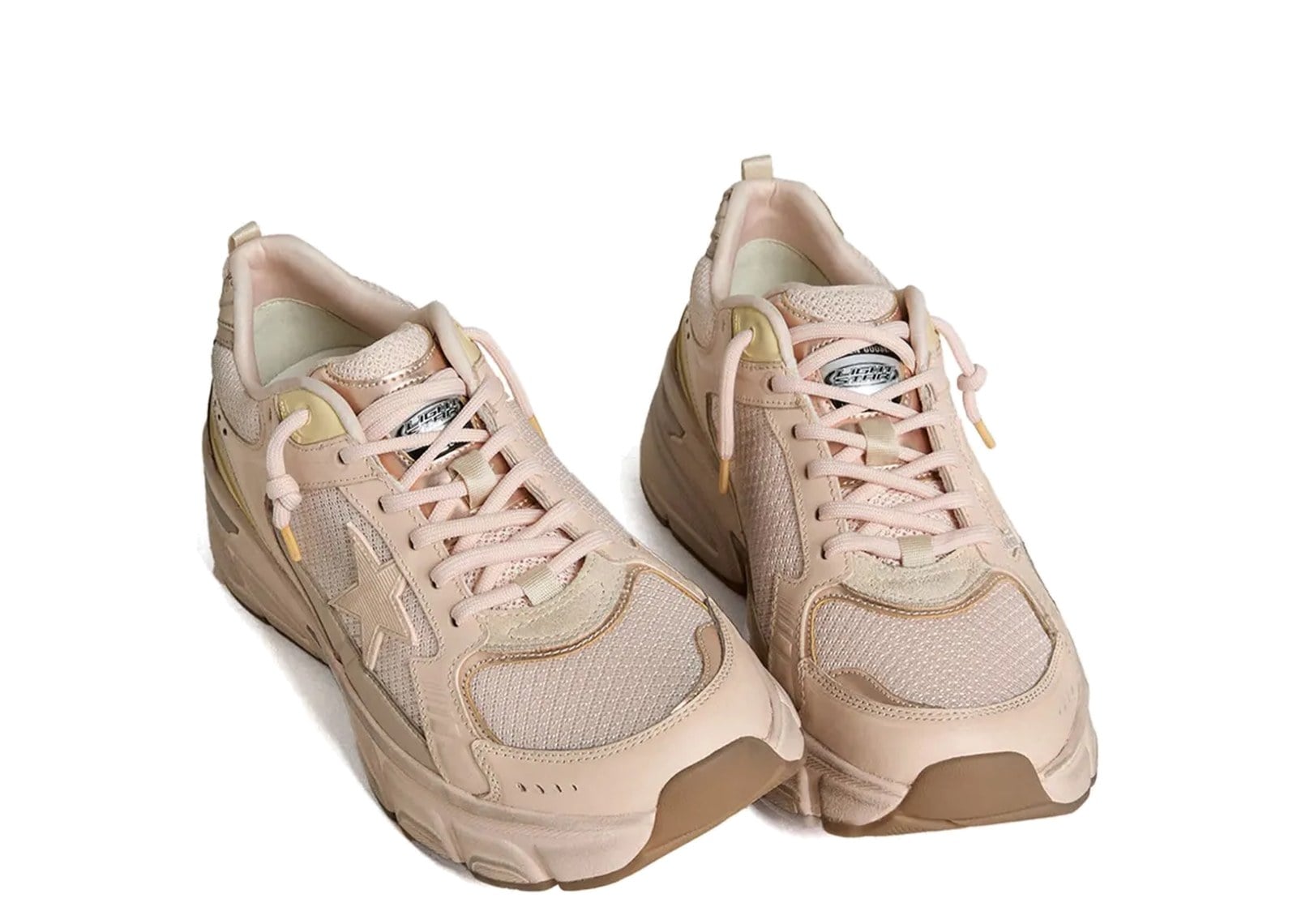 Golden Goose Lightstar Pink Leather Mesh Upper Pink Star (W) - görsel 2