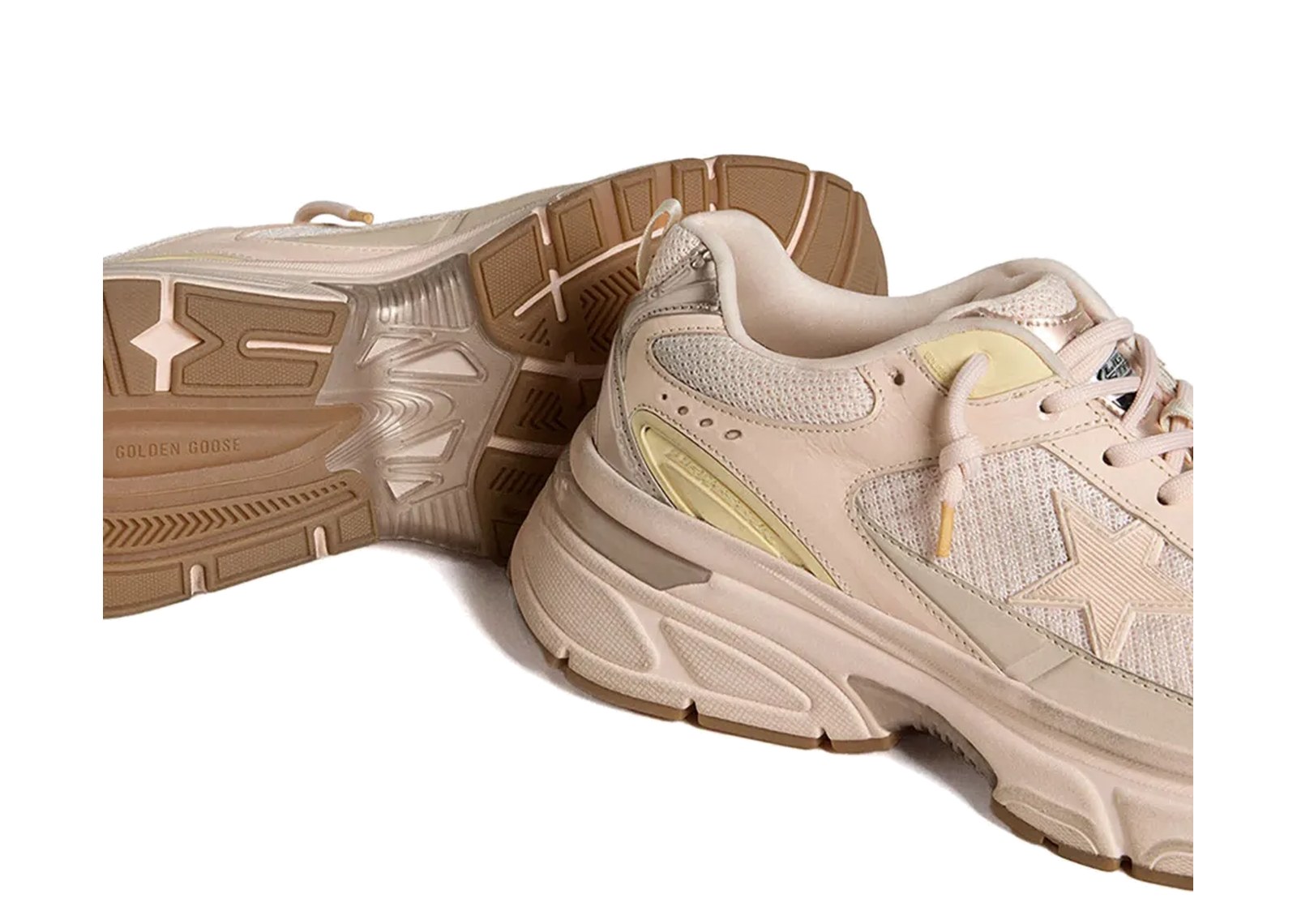 Golden Goose Lightstar Pink Leather Mesh Upper Pink Star (W) - görsel 4