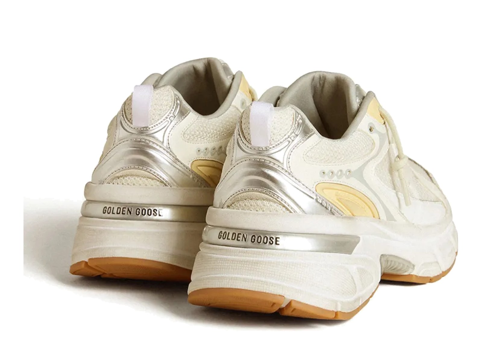 Golden Goose Lightstar White Leather Mesh Worn White Star (W) - görsel 3