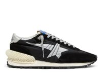 Golden Goose Marathon Black Nylon Suede Silver Star