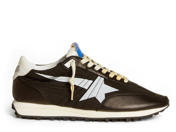 Golden Goose Marathon Black Nylon Upper White Star