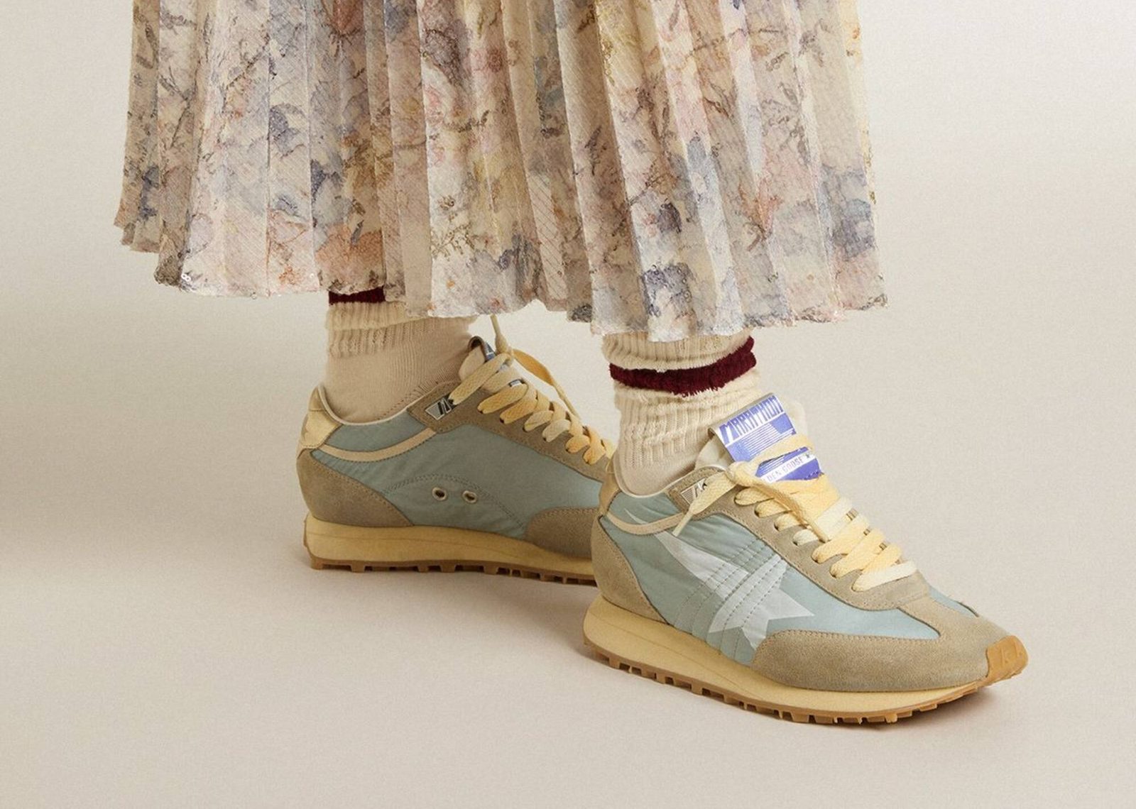 Golden Goose Marathon Light Blue Nylon Pastel Blue Star (W) - görsel 4