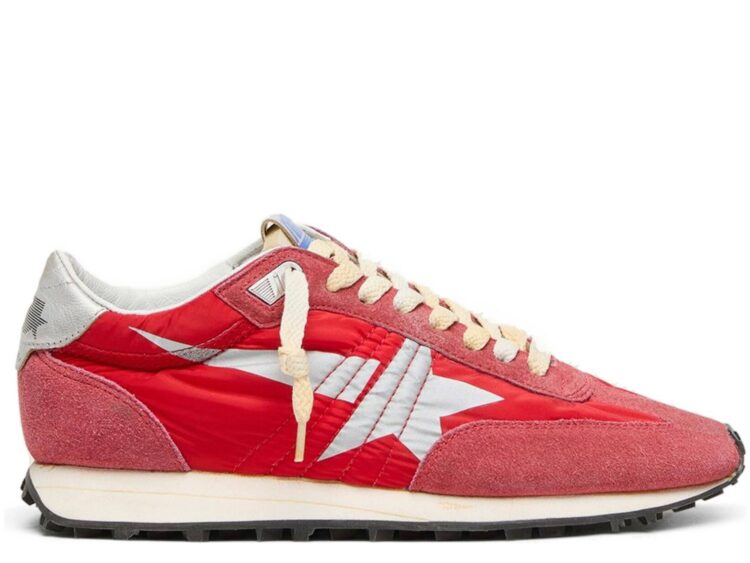 Golden Goose Marathon Red Nylon Silver Star (W)