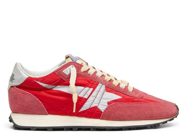 Golden Goose Marathon Red Nylon Silver Star