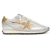 Golden Goose Marathon Silver Ripstop Nylon Gold Star (W)