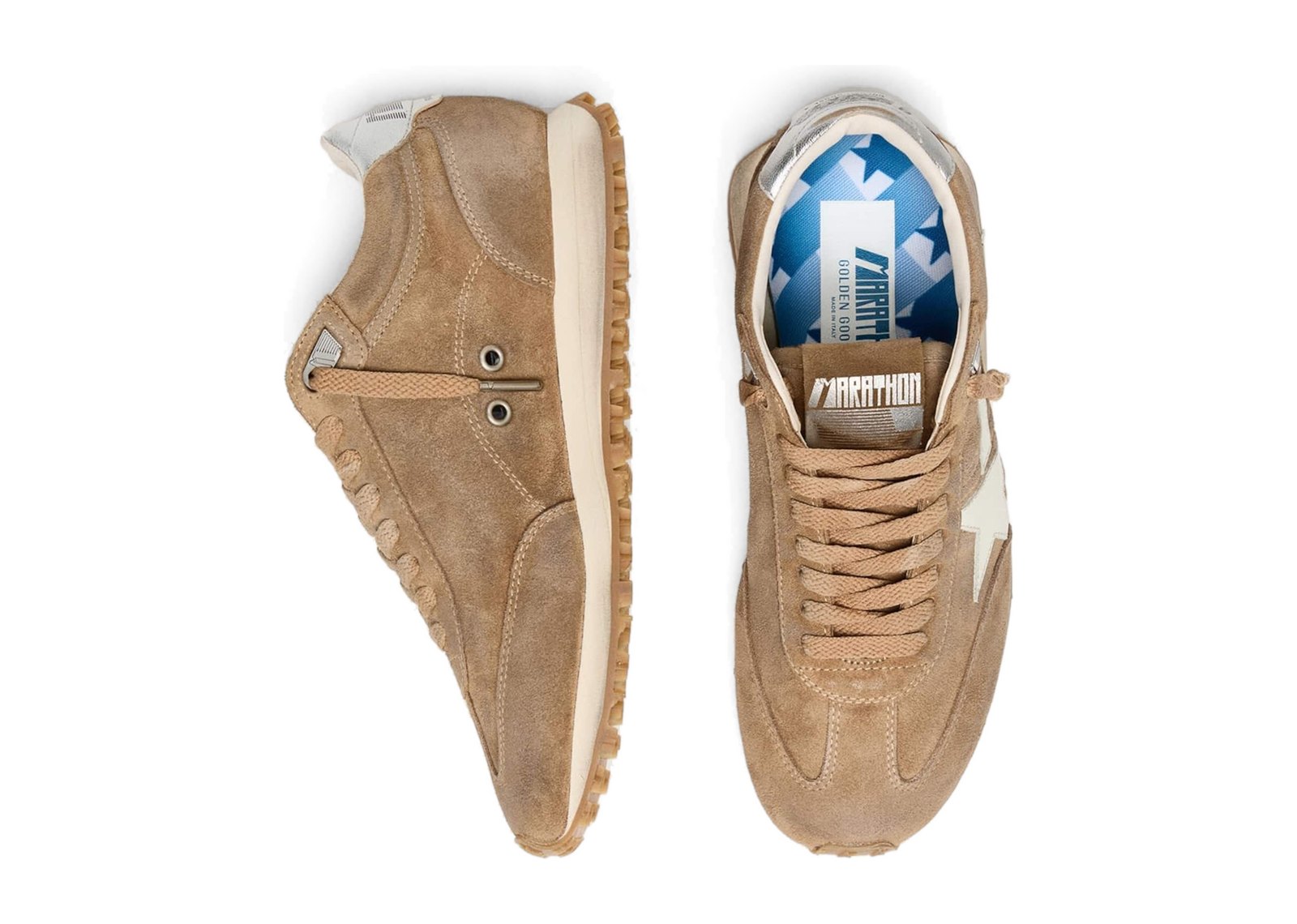 Golden Goose Marathon Tobacco Suede White Star (W) - görsel 3
