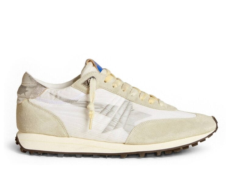 Golden Goose Marathon White Nylon Silver Star
