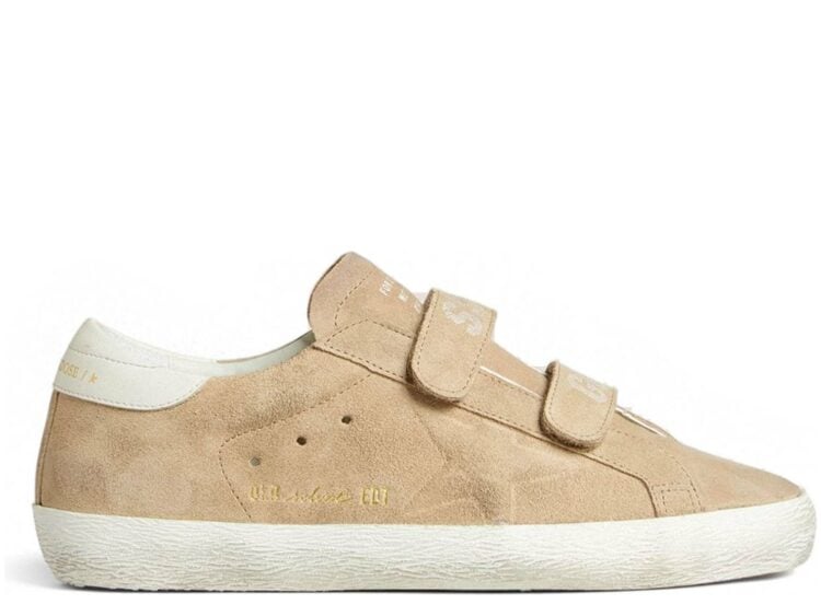 Golden Goose Old School Beige Suede White Leather Heel Tab (W)