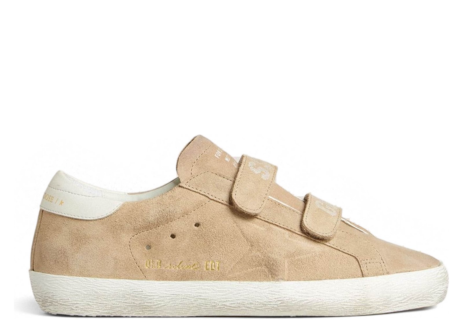 Golden Goose Old School Beige Suede White Leather Heel Tab (W)