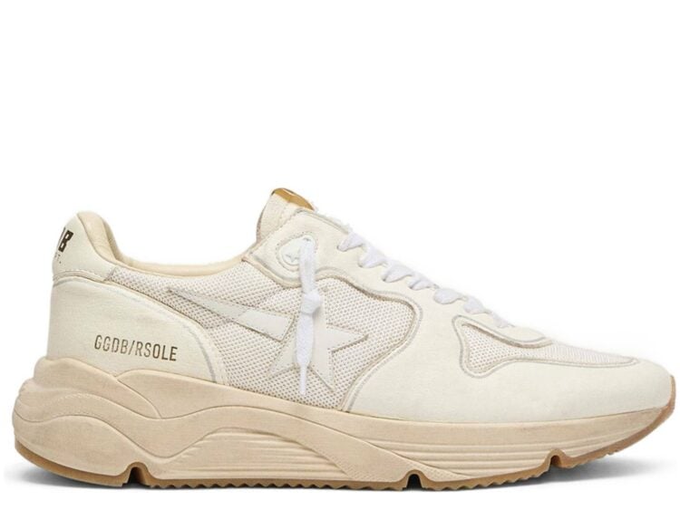 Golden Goose Running Sole Mesh White Nappa