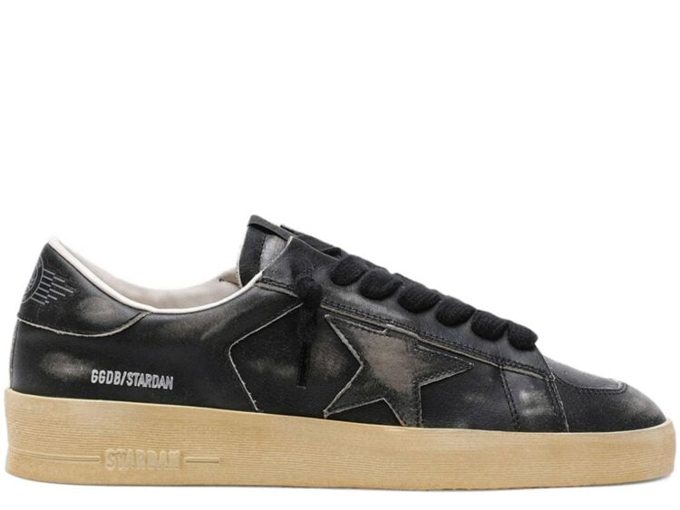 Golden Goose Stardan Black Leather Black Star Heel Tab