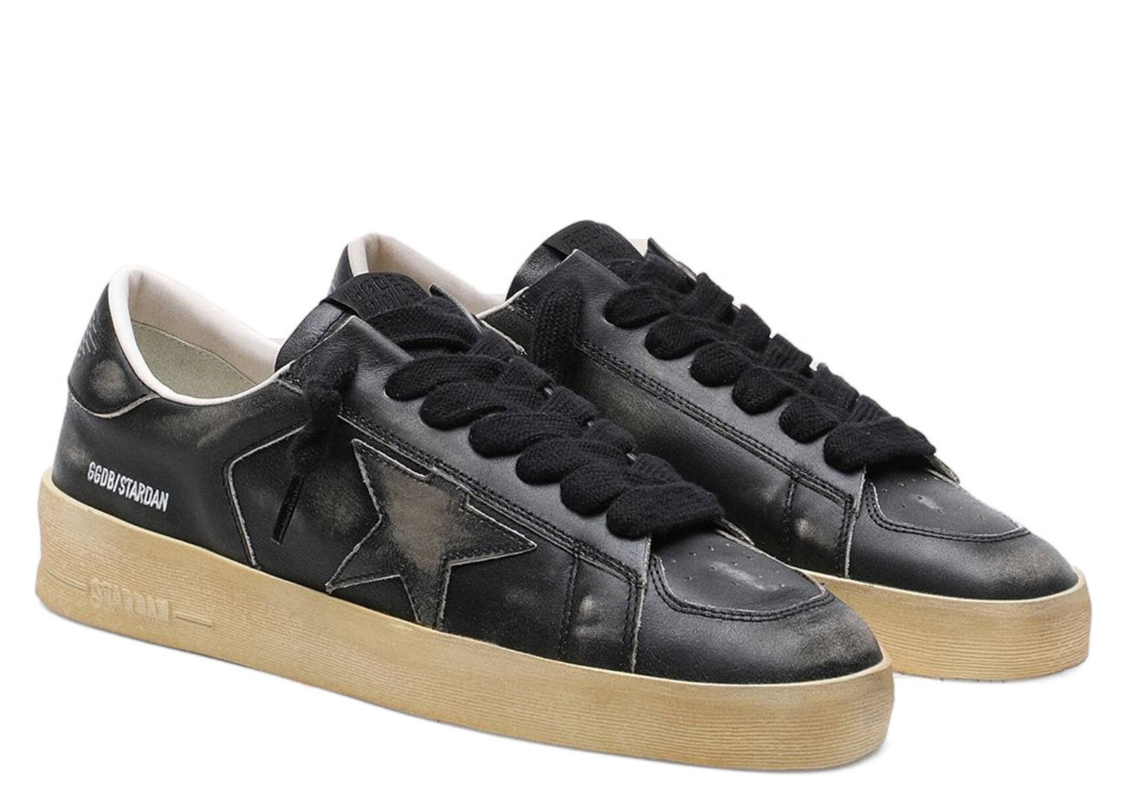 Golden Goose Stardan Black Leather Black Star Heel Tab - görsel 2