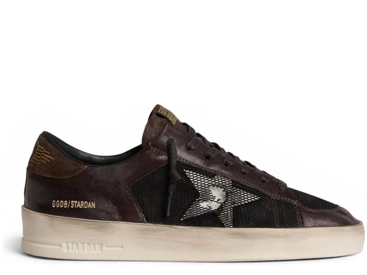 Golden Goose Stardan Brown Suede Black Mesh White Leather Star