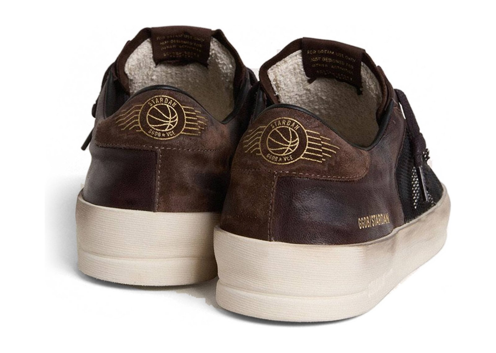 Golden Goose Stardan Brown Suede Black Mesh White Leather Star - görsel 3