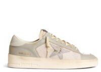 Golden Goose Stardan Gray Nappa Leather White Mesh Gray Leather Star (W)