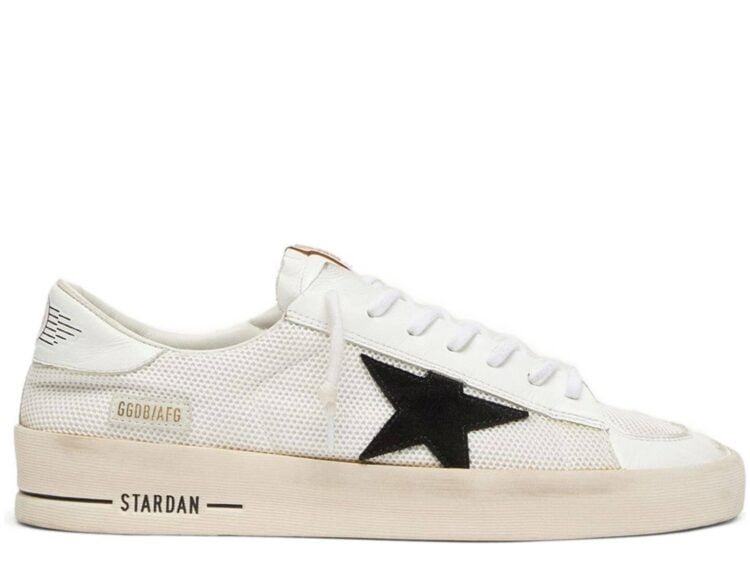 Golden Goose Stardan White Mesh Black Suede Star