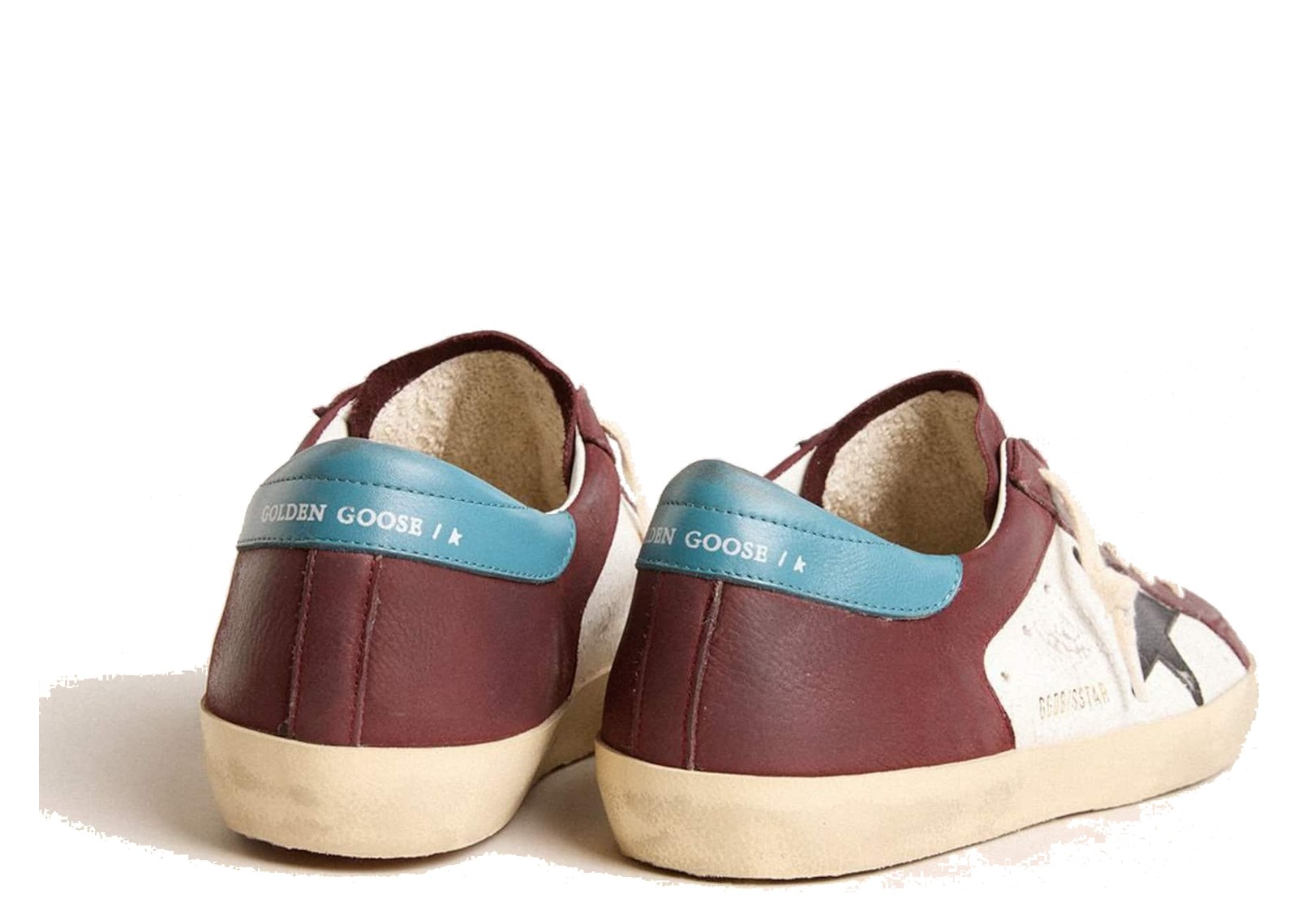 Golden Goose Super-Star Crackle Leather Brown Star Teal Heel Tab (M) - görsel 2