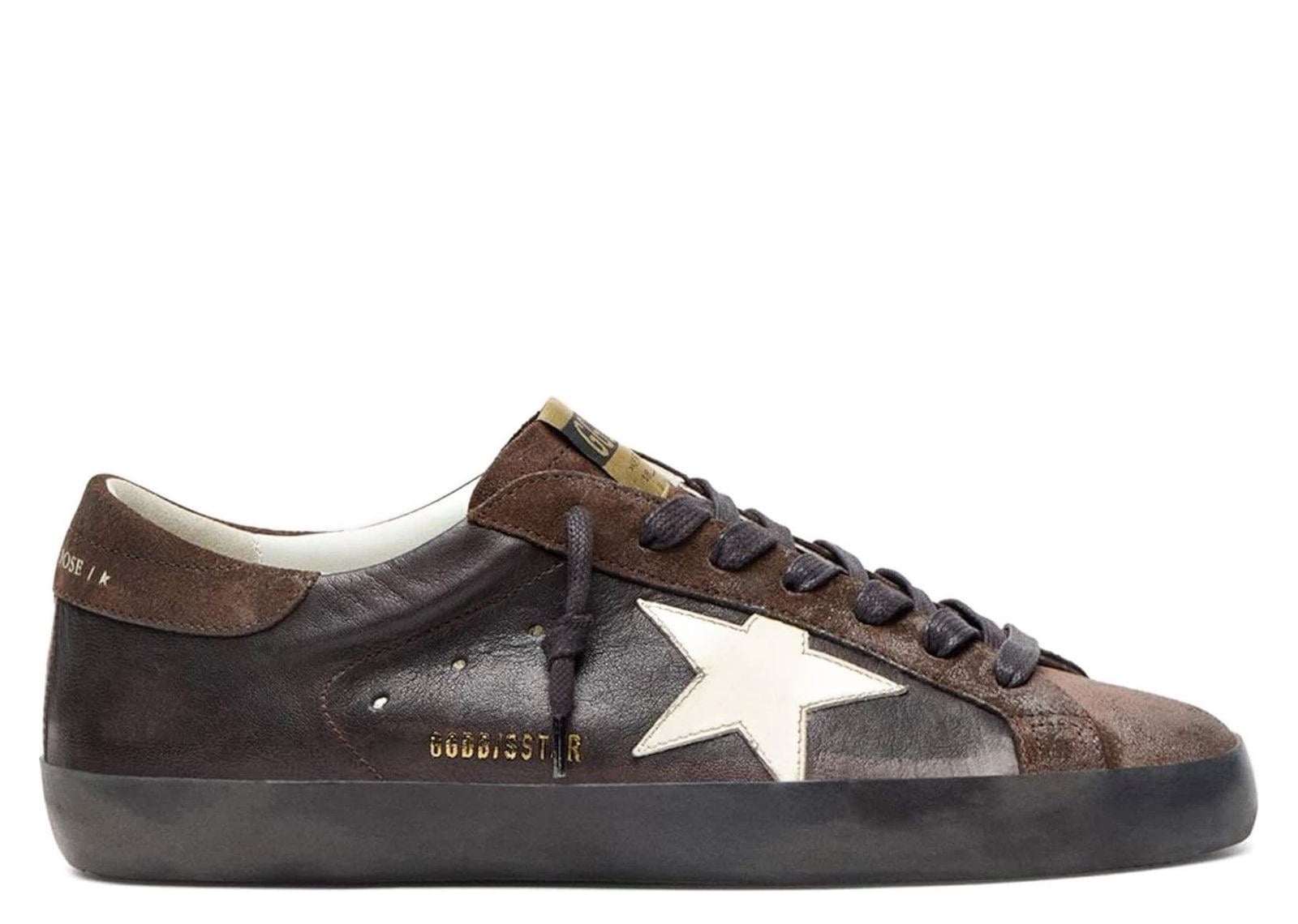 Golden Goose Super-Star Dark Brown Suede White Star Black Sole
