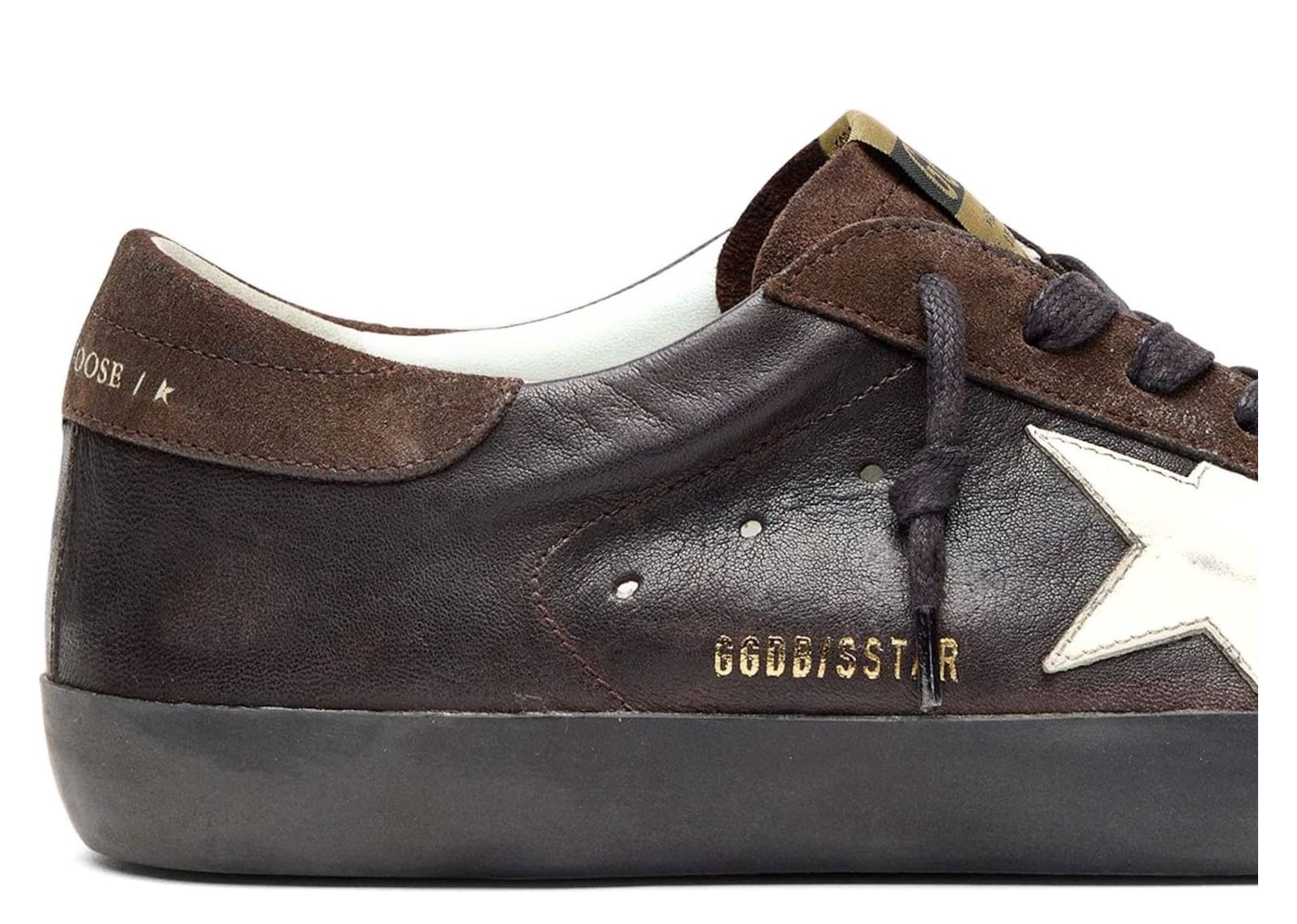 Golden Goose Super-Star Dark Brown Suede White Star Black Sole - görsel 4