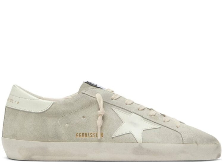 Golden Goose Super-Star Light Gray Suede White Leather Star (W)