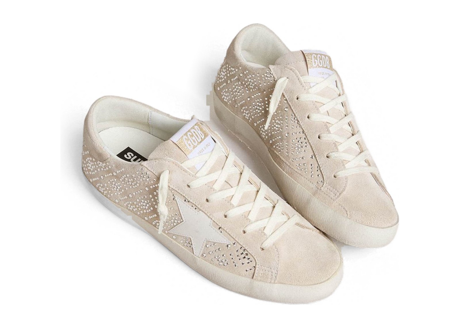 Golden Goose Super-Star LTD Suede Swarovski Crystals Ice-Gray Leather Star (W) - görsel 2