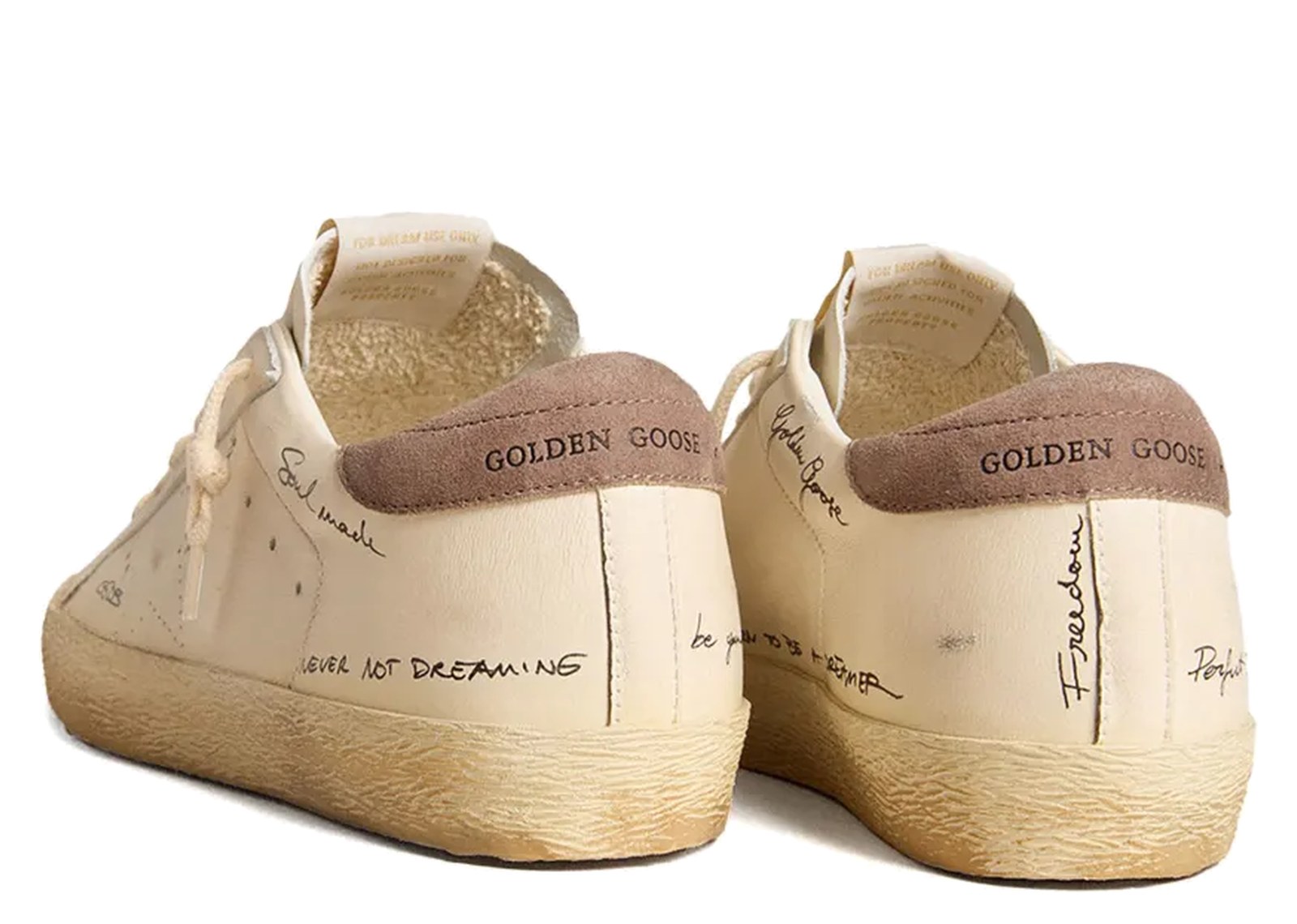 Golden Goose Super-Star Nappa Leather Perforated Star Suede Heel Tab (W) - görsel 4