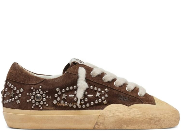Golden Goose Super-Star Penstar Brown Suede Studs (W)