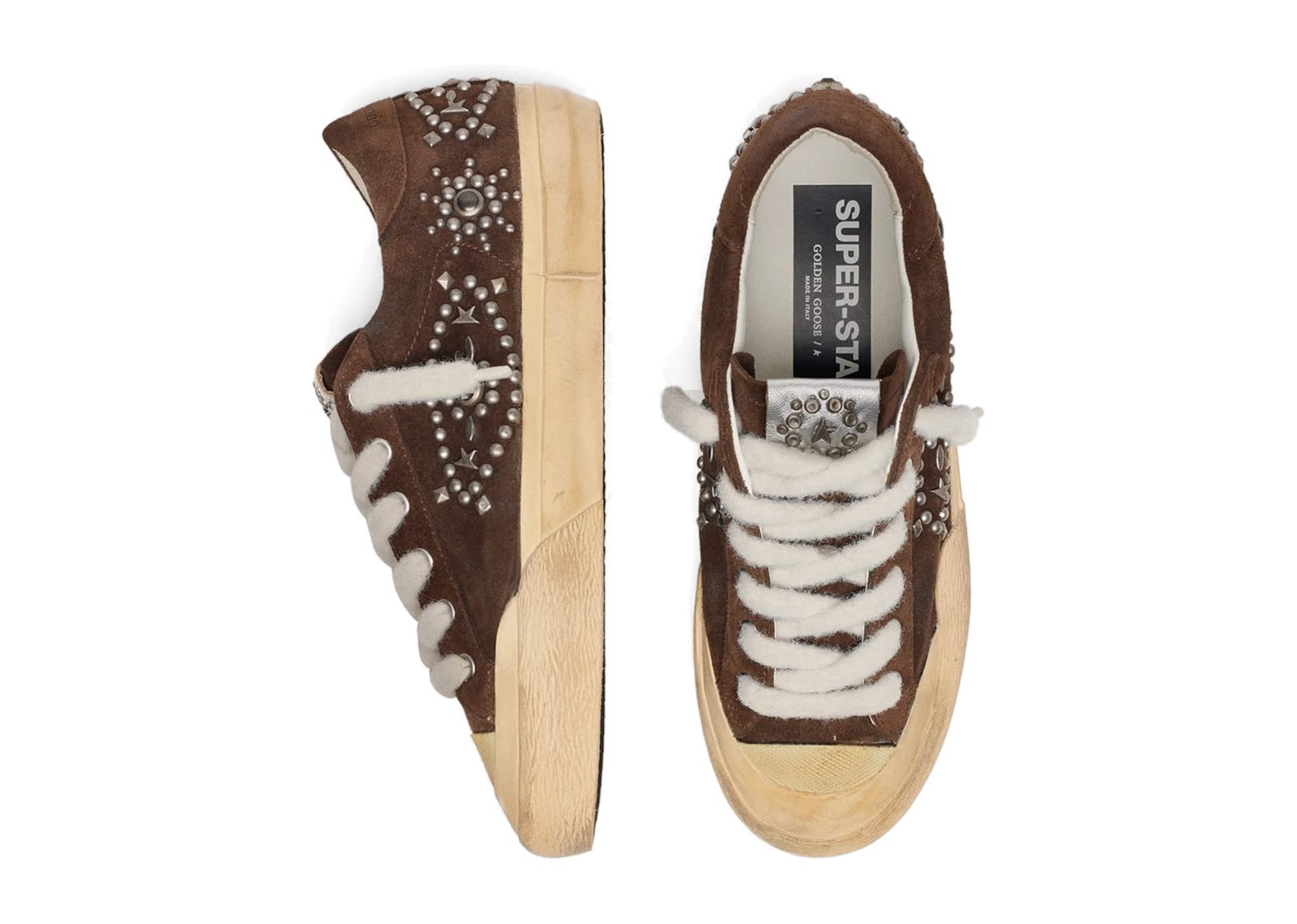 Golden Goose Super-Star Penstar Brown Suede Studs (W) - görsel 3