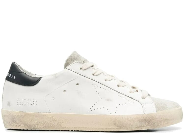 Golden Goose Super-Star White Leather Perforated Star (W)