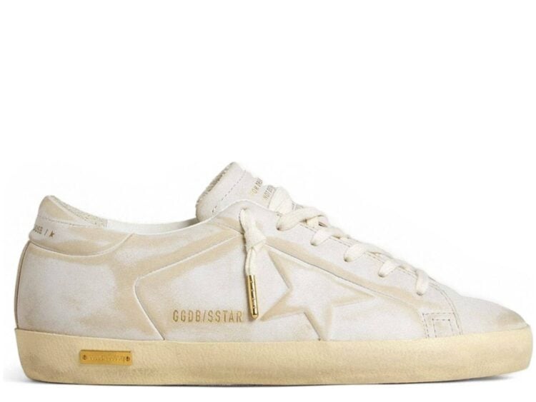 Golden Goose Super-Star White Leather Star Heel Tab Lived-In Effect (W)