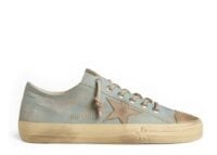 Golden Goose V-Star Light Blue Leather Beige Star