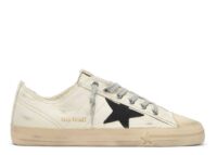 Golden Goose V-Star White Leather Black Star
