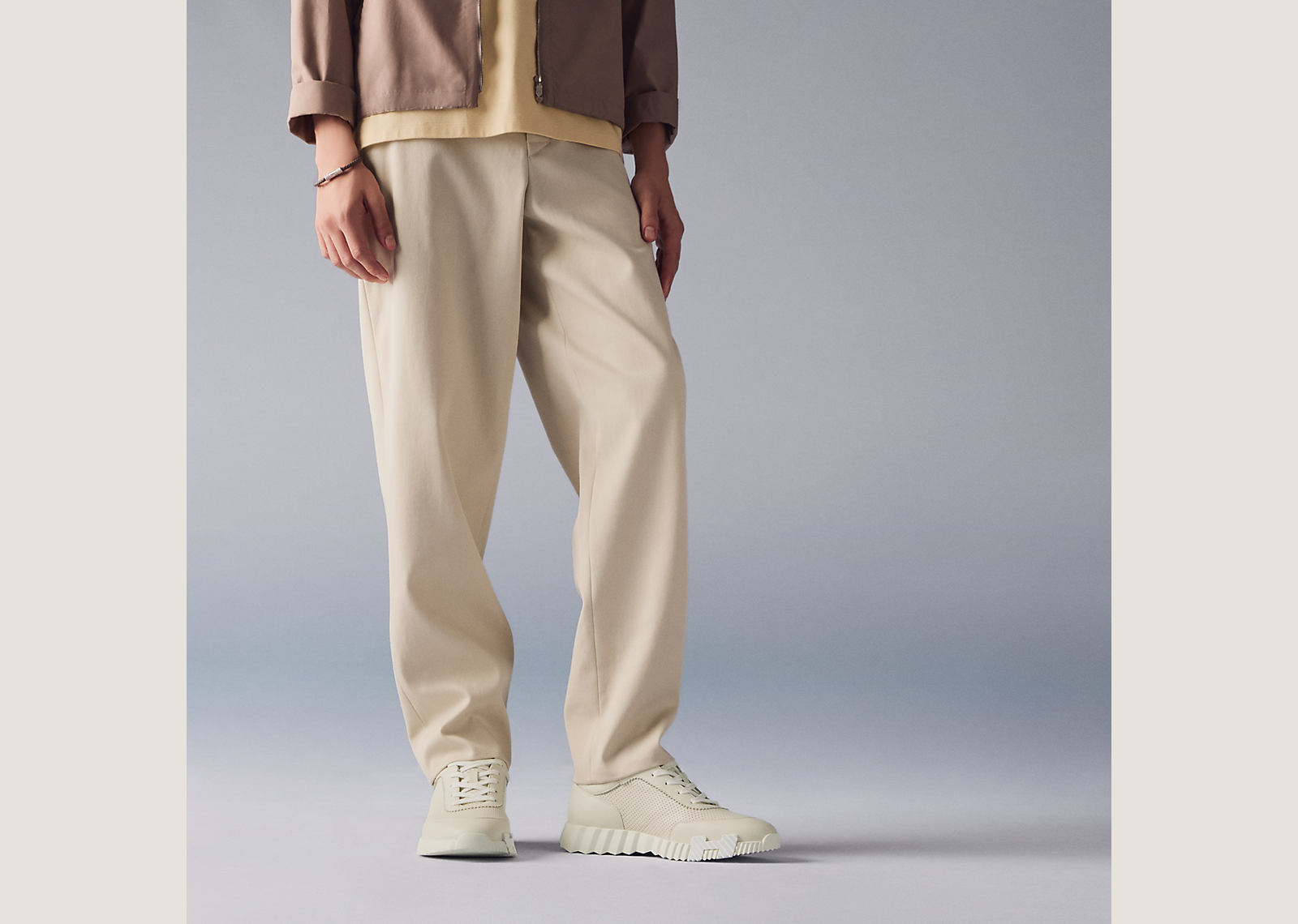 Hermes Bouncing Sneaker Ecru - görsel 3