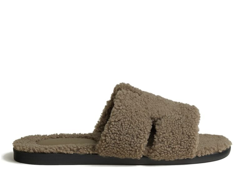 Hermes Izmir Sandal Etoupe Shearling