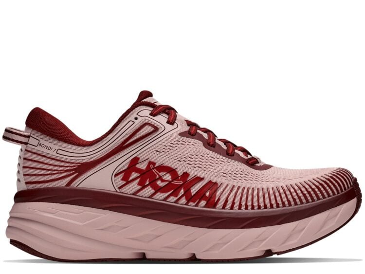 Hoka One One Bondi 7 Pink Opal Varsity Burgundy (W)